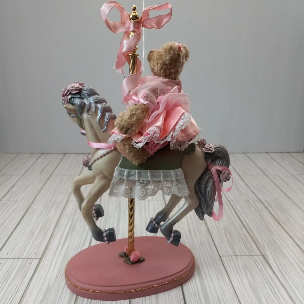Ashton Drake Vintage 1997 Gallery Teddy Bears Coquette Carousel Horse